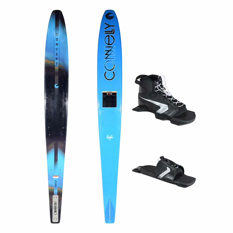 Connelly Concept Slalom Ski w/ Shadow Binding & Lace Adjustable Rear Toe Plate 1 Connelly Concept Slalom Ski w/ Shadow Binding & Lace Adjustable Rear Toe Plate