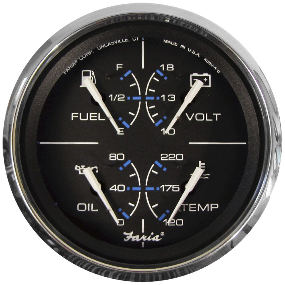 Faria Chesapeake Black 4 Multifunction Gauge Faria Chesapeake Black 4 Multifunction Gauge