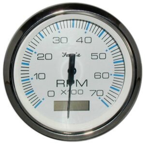 Faria Chesapeake White SS 4 Tachometer w/Hourmeter - 7000 RPM (Gas) (Outboard)
