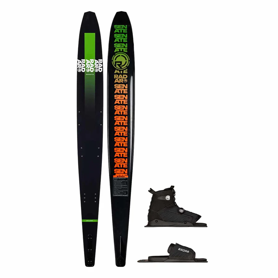 Radar Senate Alloy Slalom Ski w/ Vector BOA Binding and Adjustable Rear Toe Plate 1 Radar Senate Alloy Slalom Ski w/ Vector BOA Binding and Adjustable Rear Toe Plate