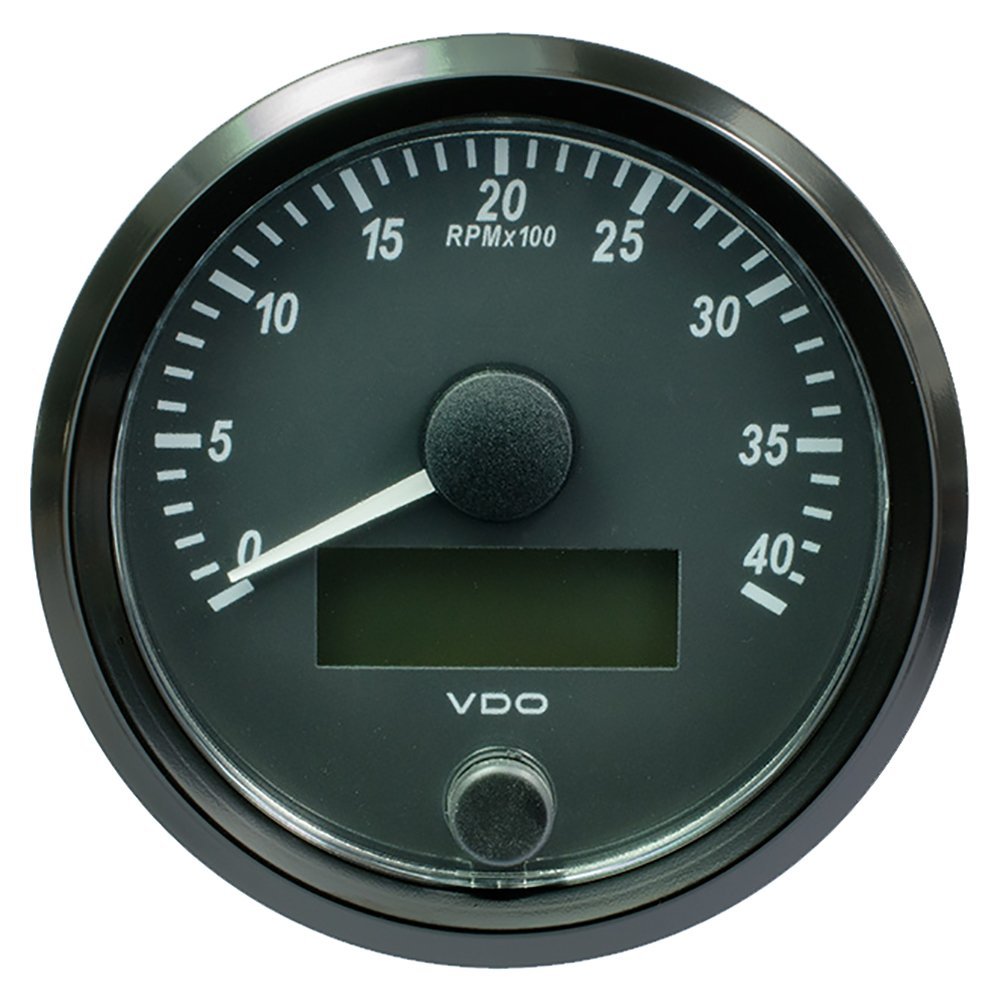 VDO SingleViu 80mm (3-1/8) Tachometer - 4,000 RPM VDO SingleViu 80mm (3-1/8) Tachometer - 4,000 RPM