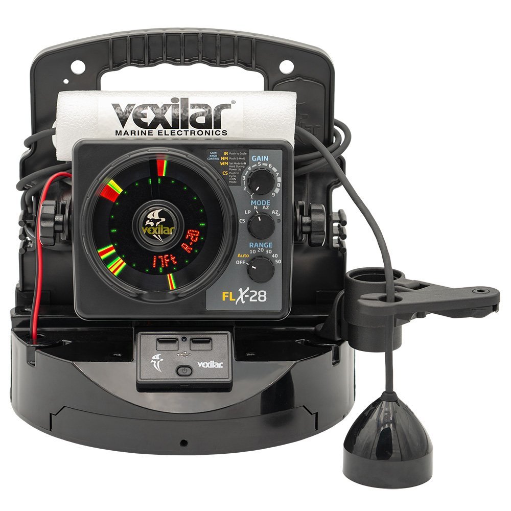 Vexilar FLX-28 Pro Pack Elite Fishing System w/Pro View Ice-Ducer & Vexilar Lithium Battery Vexilar FLX-28 Pro Pack Elite Fishing System w/Pro View Ice-Ducer & Vexilar Lithium Battery