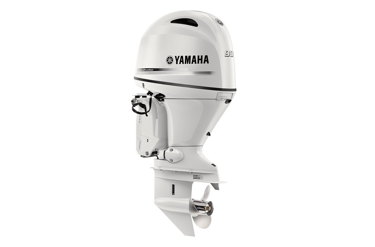 Yamaha 90HP F90LB2 White Outboard Motor - 20" Shaft 1 Yamaha 90HP F90LB2 White Outboard Motor - 20" Shaft